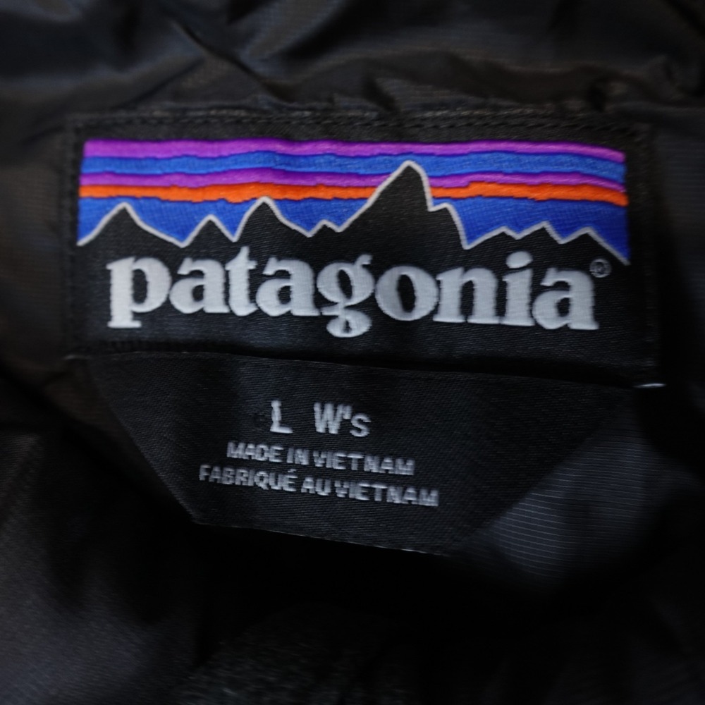PATAGONIA Nanopuff Puffer Vest Top Womens Large Black Full Zip Primaloft Logo - Picture 2 of 9